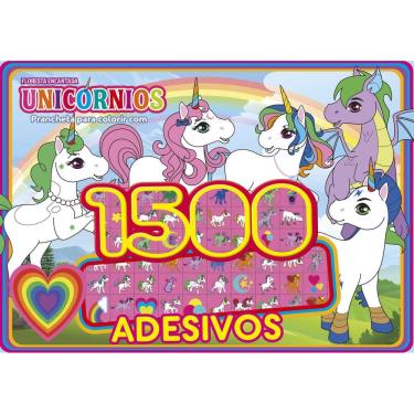 Imagem de Floresta Encantada Prancheta para Colorir com 1500 Adesivos