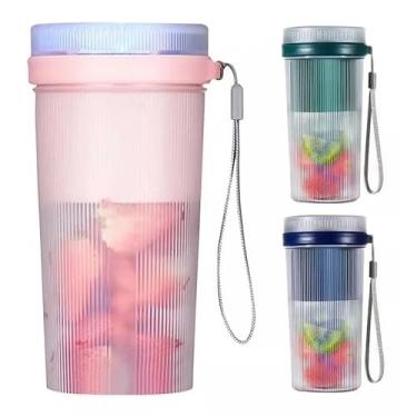 Imagem de Copo Misturador Automático Recarregável Mixer Juicer 400ml Portátil Liquidificador Automático