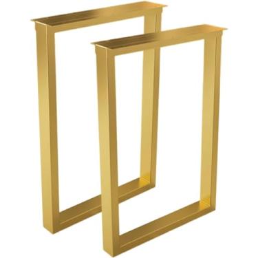 Imagem de Conjunto de 2 pernas de mesa de metal para serviços pesados, pernas de tubos industriais, pernas de mesa de aço de metal, móveis DIY, pernas de móveis para jantar e bancada de mesa de centro