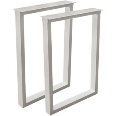 Imagem de Conjunto de 2 pernas de mesa de metal para serviços pesados, pernas de tubos industriais, pernas de mesa de aço de metal, móveis DIY, pernas de móveis para jantar e bancada de mesa de centro