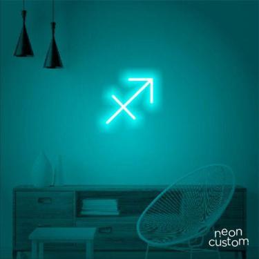 Imagem de luminaria letreiro Neon Led Signo Sagitário 80x45 luminoso decoração p