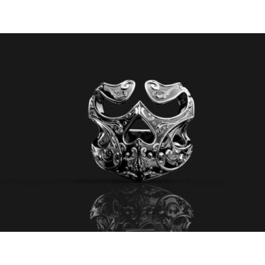 Imagem de Anel de Prata Caveira - Skull Mask - Em Prata 925 - Celtic Joias Mascu