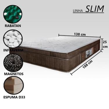 Imagem de Colchão Massageador Casal Padrão Com Espuma D33 Firme - ALLMAG, Marrom