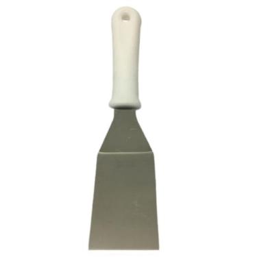 Imagem de Espátula Curva de 60mm Branca de Aço Inox - ETILUX