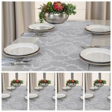 Imagem de Kit 5 Caminho Trilho De Mesa Decorativo 1,40m X 0,40m Jacquard - LuxBe