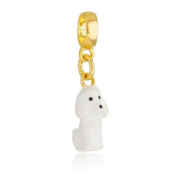 Imagem de Berloque Cachorro Poodle Banhado a Ouro 18k - WORK SEMIJOIAS