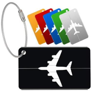 Imagem de Tag Identificador Bagagem Etiqueta Mala Bolsa Viagem Colorido Alumínio