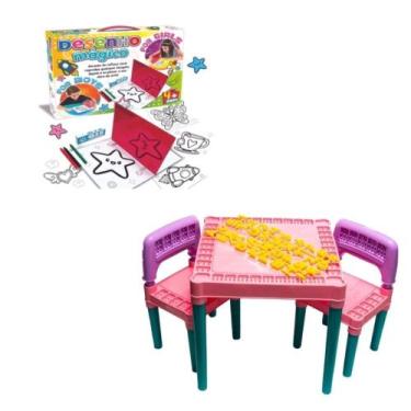 Imagem de Mesa Tritec Educativo Com Brinquedo Desenho Mágico p/ Menina - Big Sta