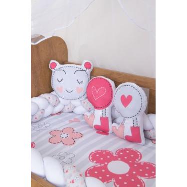 Imagem de Trio de Almofadas Decorativa Specialle Menina para Bebe - Zan Baby, Ce
