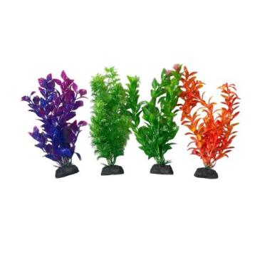 Imagem de Planta Artificial 20 Cm Aquário Enfeite C/ 4 Unidades Cod.11 - Aqua ta