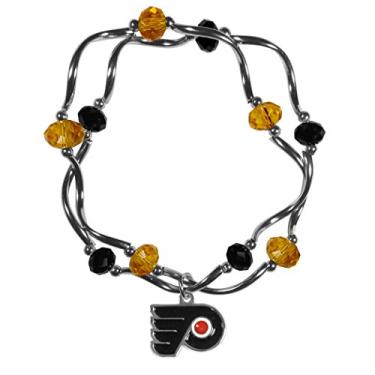 Imagem de Siskiyou Sports Pulseira de contas de cristal unissex para adultos da NHL, Pulseira com contas de cristal, Cor do time, One Size