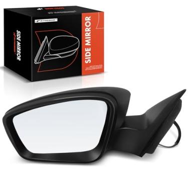 Imagem de A-Premium Espelho retrovisor manual do lado do motorista - compatível com Volkswagen Jetta 2011 2012 2013 2014 2015 - Espelho retrovisor externo externo não aquecido dobrável manual texturizado preto