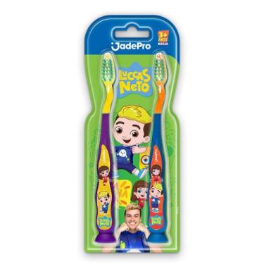 Imagem de Escova de Dente Infantil Luccas Neto E Gi com Ventosa - JADEPRO, Gi
