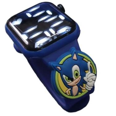 Imagem de Relógio Digital Infantil SONIC face Resistente à Água Azul - SMACTUDO