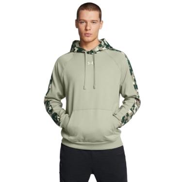 Imagem de Under Armour Moletom masculino Rival Fleece Camo Blocked, (504) Verde bosque / / Branco Summit, GG, 197777174888