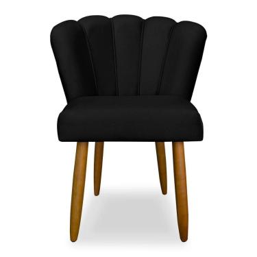 Imagem de Cadeira Para Penteadeira Quarto Modelo Flor - Balaqui Decor Cor:preto Preto