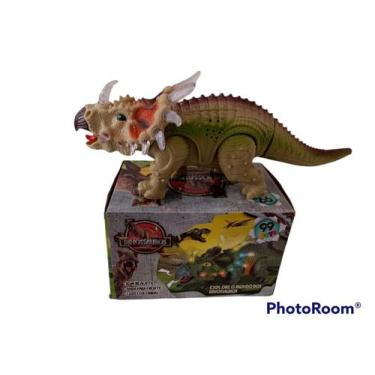 Imagem de Brinquedo Dinossauro Triceratops Com Luz E Som Movimentos. - Toy King
