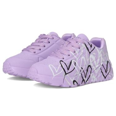 Imagem de Skechers Tênis feminino Uno Lite-Metallic Love 314067l (criança pequena), Lavanda/Multi, 12 Little Kid