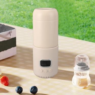 Imagem de Aquecedor de Leite Portátil, Aquecedor de Leite Materno de Grande Capacidade de 13,5 Onças Em Movimento, Aquecedor de Mamadeira Portátil de Aquecimento Rápido para Leite e água