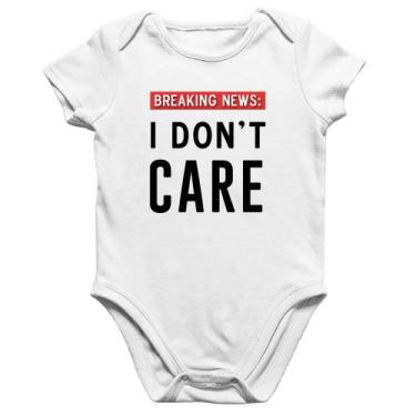 Imagem de Body Bebê Algodão I don't care - Foca na Moda, Branco, M
