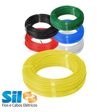 Imagem de Cabo Fio Flexível Sil Cores - 4mm Rolo Com 100 Metros,  Amarelo