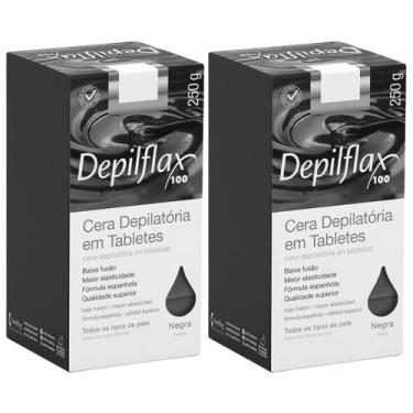 Imagem de Kit 2 Cera Quente Depilatória Depilação Profissional Negra Depilflax B