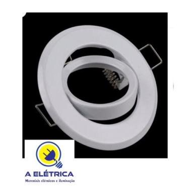 Imagem de spot redondo branco de embutir com base para dicroica - biancoluce