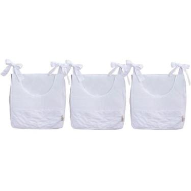 Imagem de Porta Fraldas Classic Branco 3 Peças - Giz de Cor