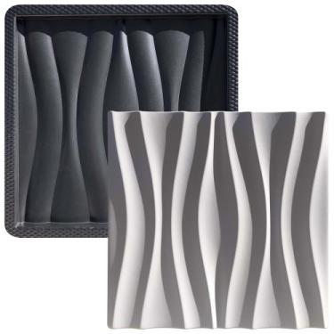 Imagem de Forma 3D Gesso e Cimento ABS - Riviera 40x40 - Xmoldes Formas 3D
