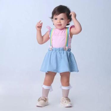 Imagem de Meia Bebê Arrastão com Laço de Fita Pimpolho 959, Branco