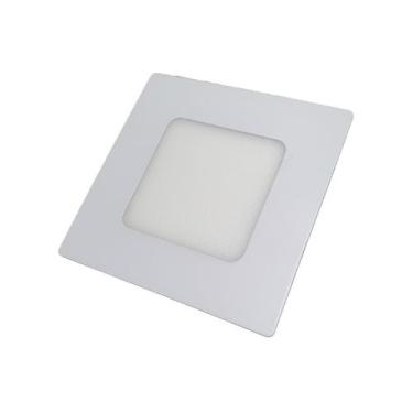 Imagem de Luminária LED Embutir 3w Quadrada Branco Quente 3000k Plafon - Dilamp