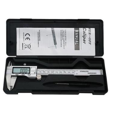 Imagem de Paquimetro Digital 100% Aço Inox 150 mm 6 Polegadas + Estojo Precisão 