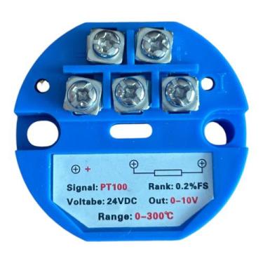 Imagem de Transmissor De Temperatura Rtd Pt100 0 A 100ºc Saída 0-10v - Mega Comb