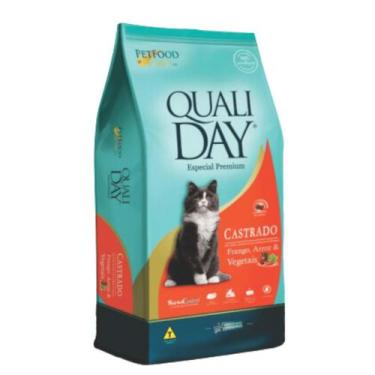Imagem de Ração qualiday cat frango arroz vegetais gato castrado 1kg - PET FOOD 