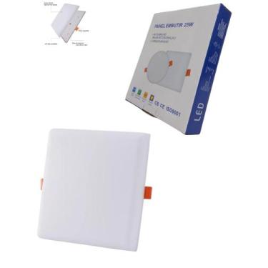 Imagem de Luminária Plafon Led Borda Infinita 25W Embutir Quadra Bivolt Neutro 4