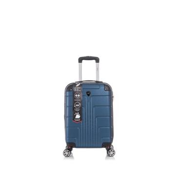 Imagem de Mala Média Fibra Abs Expansor Rodas 360º Zíper Antifurto - Tripx, Azul
