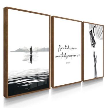 Imagem de Quadro Decorativo Jesus Não te Deixarei 55x40 Com Vidros  - DECOREIRO