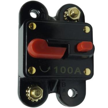 Imagem de Disjuntor Automotivo 100A Proteção Som Bateria Resetável Liga Desliga 