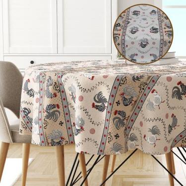 Imagem de Toalha Mesa Plástica Térmica Roça Bg 4 lugares Redonda 1,38 - IDEALIZA