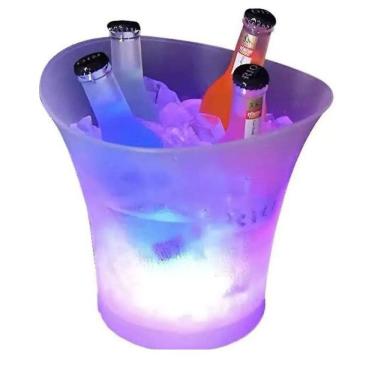 Imagem de Balde de Gelo Caica de Som Iluminaçao Led RGB 5 Litros Bluetooth Speaker Decoraçao Festa Reuniçao Musica Alto Falante Potente Entretenimento Diversao