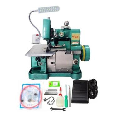 Imagem de Maquina Costura Overlock C/ Motor + Led + Pedal Eletrônico - Fox, Verd