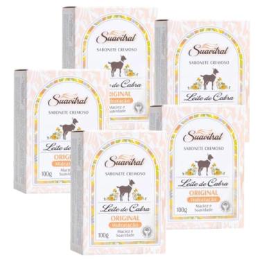 Imagem de Kit 5 Sabonete de Leite de Cabra Suavitrat 100g