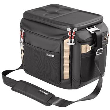 Imagem de CleverMade Arrefecedor de latas Sequoia 32; caixa de gelo resistente, isolada e à prova de vazamento, perfeita para acampar, praia e viagens; feita de materiais reciclados, obsidiana preta