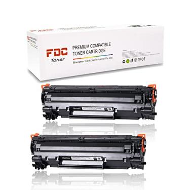 Imagem de Cartucho de toner FDC CB436A 36A compatível com HP Laserjet M1522n M1522nf MFP P1505 P1505n M1120 M1120n impressora toner, Preto, 2 Pack
