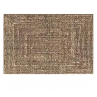 Imagem de Tapete marrom minimalista para sala de estar, grande, sem padrão, cor sólida, para quarto, retrô, escuro, resistente a manchas, para casa, QM1445, QD, A, 200x200cm 79x79 pol.