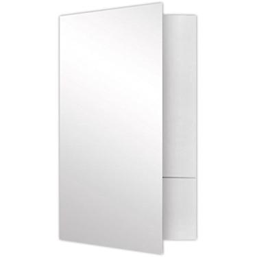 Imagem de Pastas de tamanho legal – Dois bolsos padrão – Brilho branco – Pacote com 25 | Perfeito para guardar papéis e documentos de 21,5 cm x 35,5 cm | LF-118-SG12-25