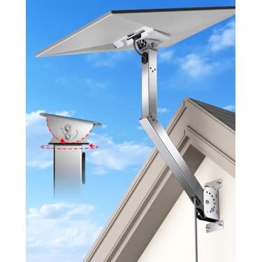 Imagem de MUSVOH Adequado para montagem Starlink Gen 3 Pole Mount, aço inoxidável adequado para montagem de telhado de parede Starlink Gen 3, adaptador de tubo ajustável, compatível com prato padrão V3 Starlink