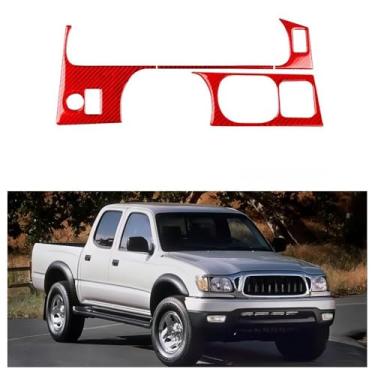 Imagem de IKUESM Compatible with Toyota Tacuma (Special Edition) 2001 2002 2003 2004 Black/Red Carbon Fiber Driver's Instrument Set Sticker 4pcs/set(Red)
