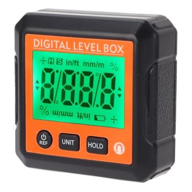 Imagem de Inclinômetro Digital, Caixa de Medidor de ângulo Magnético para Marcenaria, Reparo Automático Com Inclinômetro Transferidor Digital Magnético, (Laranja, tamanho de abertura: 7-15