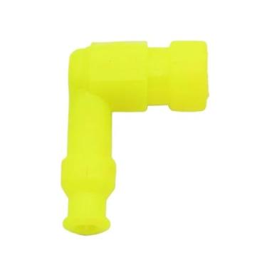 Imagem de Tampa de vela de ignição de borracha universal para motocicleta, quadriciclo, scooter, dirt bike, adequada para Yamaha, adequada para KTM, adequada para Kawasaki, adequada para Suzuki, peças(Yellow)